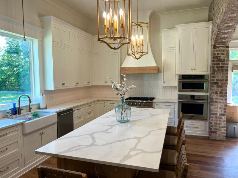 Interior Kitchen Cabinet Painting Job in Prairieville, Louisiana